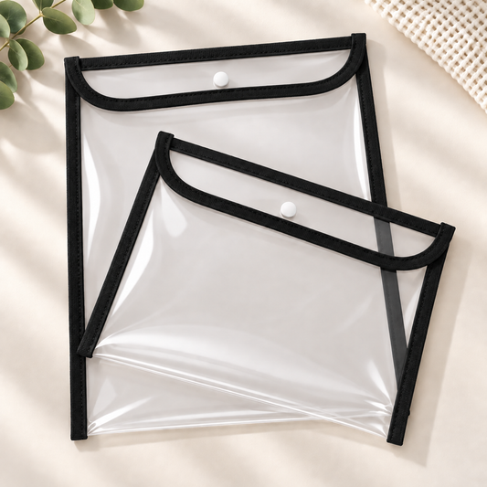 Kit com 2 Capas Organizadoras para Certidão e Documentos Preto
