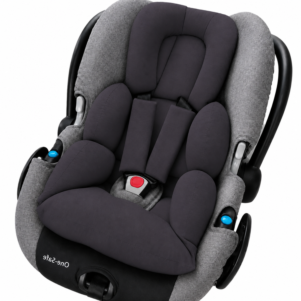 Kit Colchonetes 3 Peças para Carrinho & Bebê Conforto + Protetores de Cinto Preto