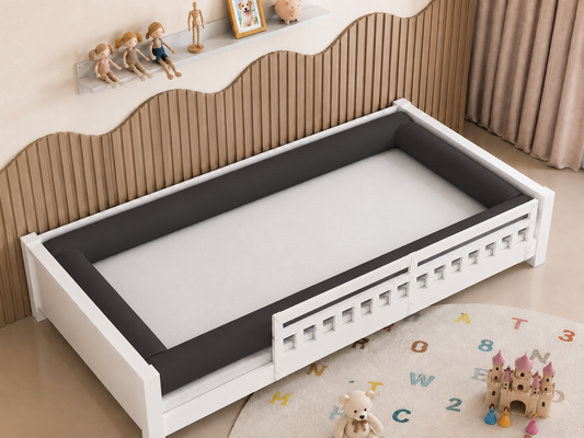 Kit Rolinhos 4 Peças para Cama Solteiro Preto