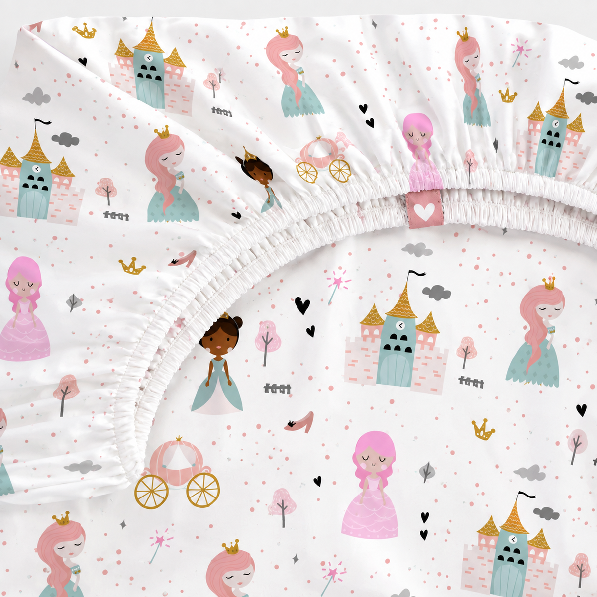 Lençol Estampado para Berço 100% Algodão Princesa