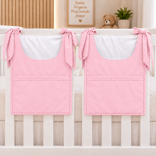 Porta Fraldas ou Porta Treco de Varal Rosa