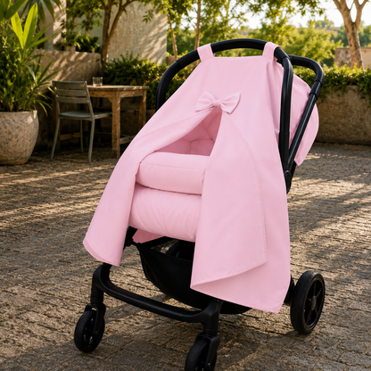 Capota para Bebê Conforto Tenda Dupla Face Rosa