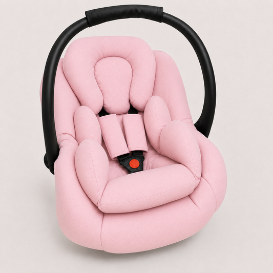 Kit para Bebê Conforto 3 Peças Dupla Face Rosa