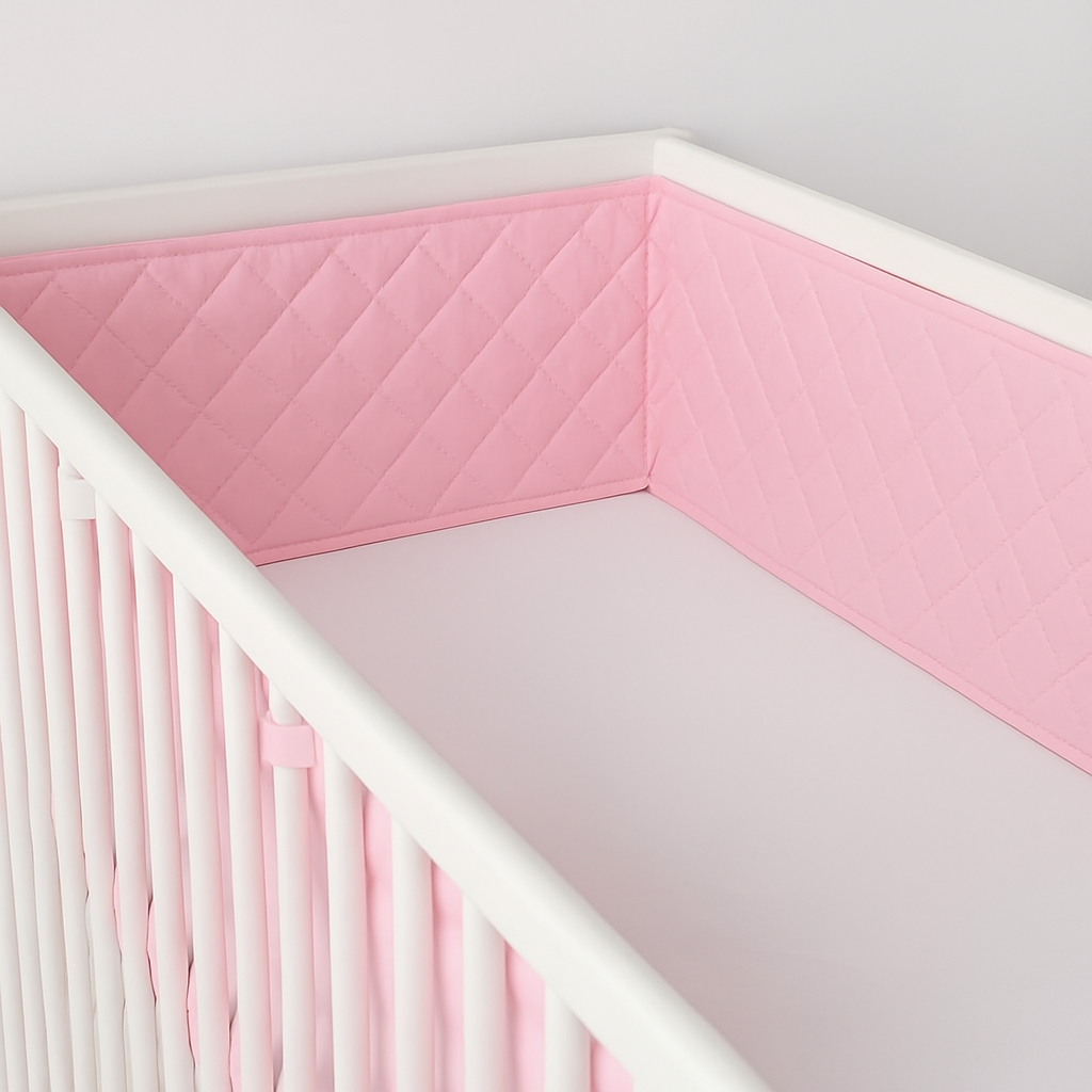 Protetor de Grade Total 360° para Berço Americano Rosa