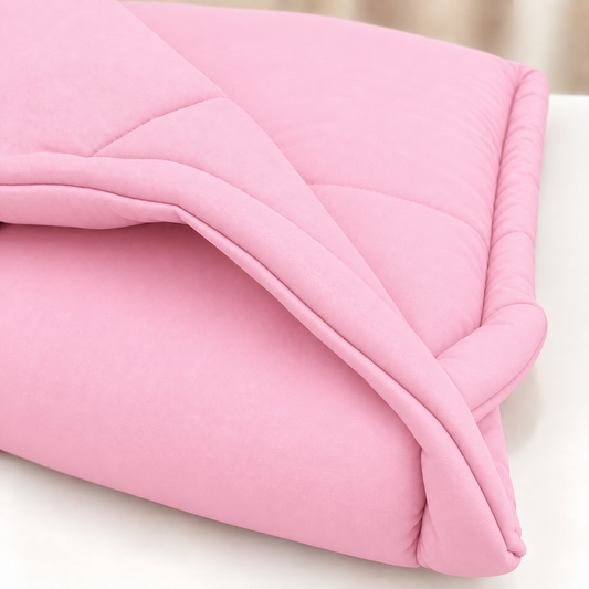 Edredom Estampado Dupla Face para Mini Berço Rosa