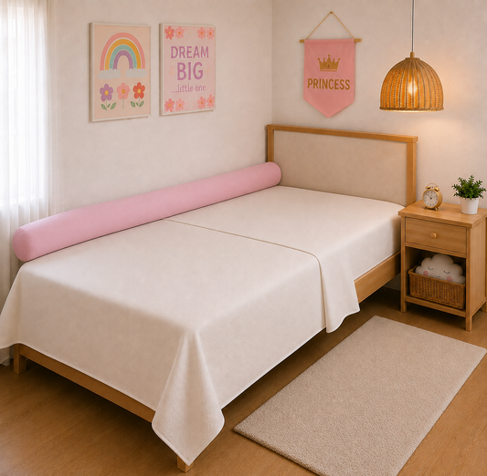 Rolinho Lateral para Cama Solteiro e Casal Rosa