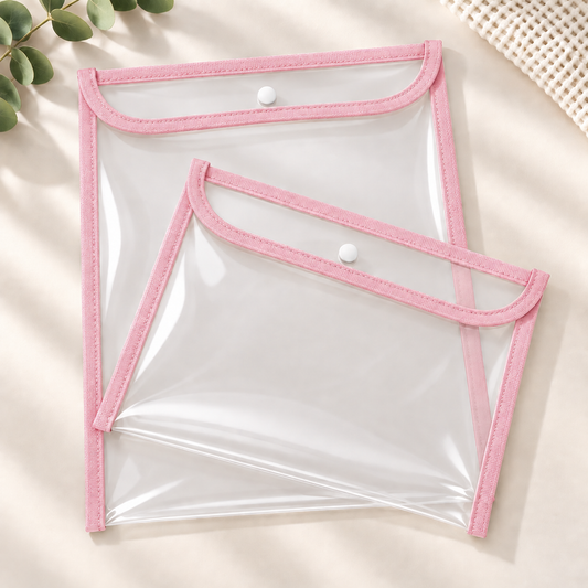 Kit com 2 Capas Organizadoras para Certidão e Documentos Rosa Claro