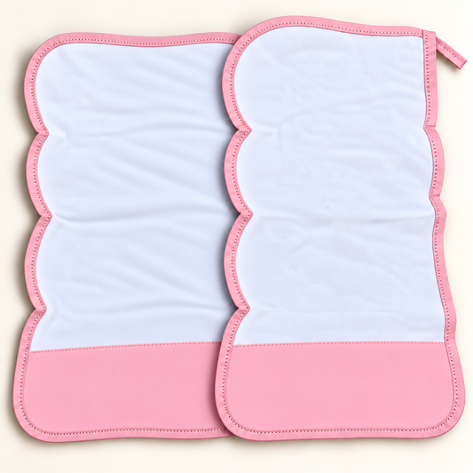 Toalha de Ombro Malha Dupla Penteada Rosa