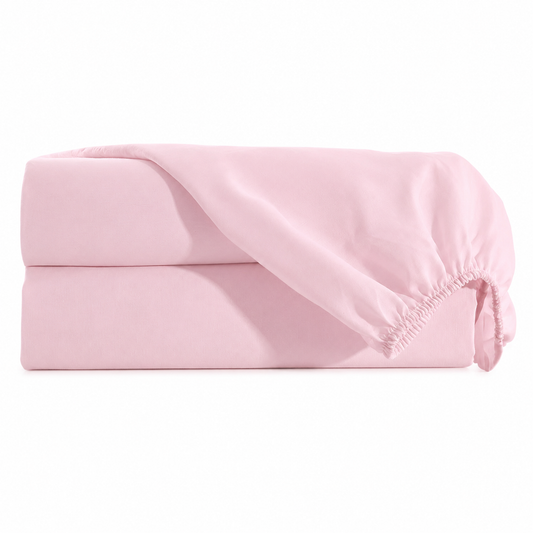 Lençol Estampado para Mini Berço 100% Algodão Rosa