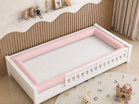 Kit Rolinhos 4 Peças para Cama Solteiro Rosa