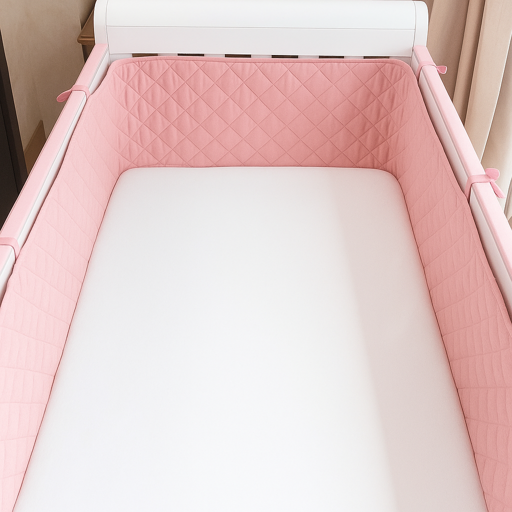 Protetor de Grade Total 360° para Berço Americano Rosa