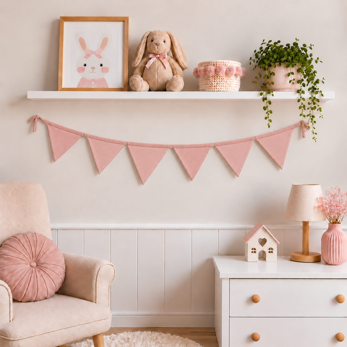 Bandeirinhas Decorativas 1,50m Rosê