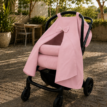 Capota para Bebê Conforto Tenda Dupla Face Rose