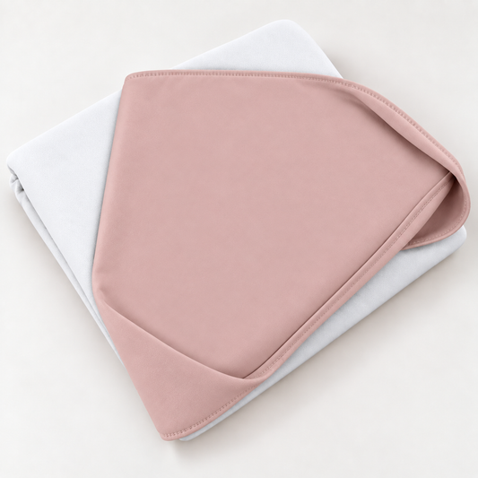 Toalha de Banho com Capuz Forrada Plush Atoalhado Premium 1M x 70cm Rosê