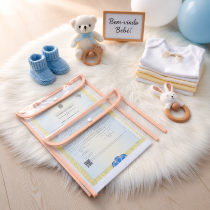Kit com 2 Capas Organizadoras para Certidão e Documentos Rosê