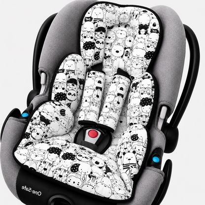 Colchonete para Bebê Conforto Dupla Face Safari Preto & Branco