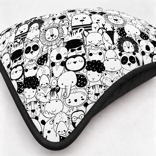 Almofada Decorativa 30cm x 30cm Safari Preto e Branco