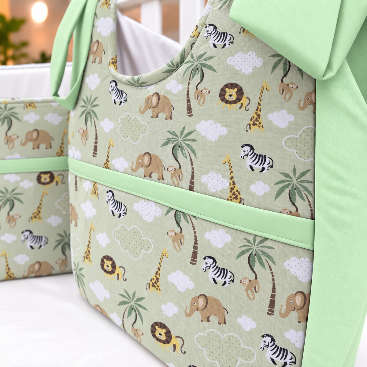 Porta Fraldas ou Porta Treco de Varal Safari Verde