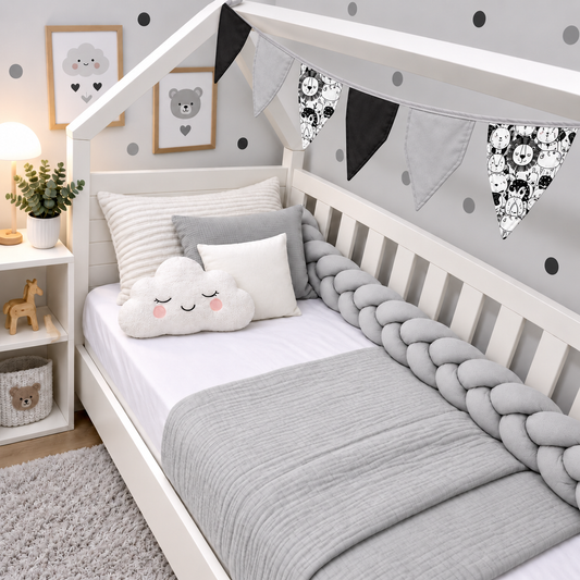 Bandeirinhas Decorativas 2,10m Safari Preto e Branco