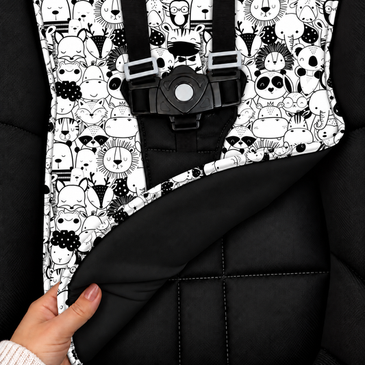 Capa para Carrinho de Bebê Universal Safari Preto e Branco