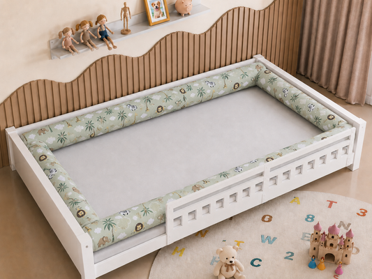 Kit Rolinhos 4 Peças para Cama Casal Safari Verde