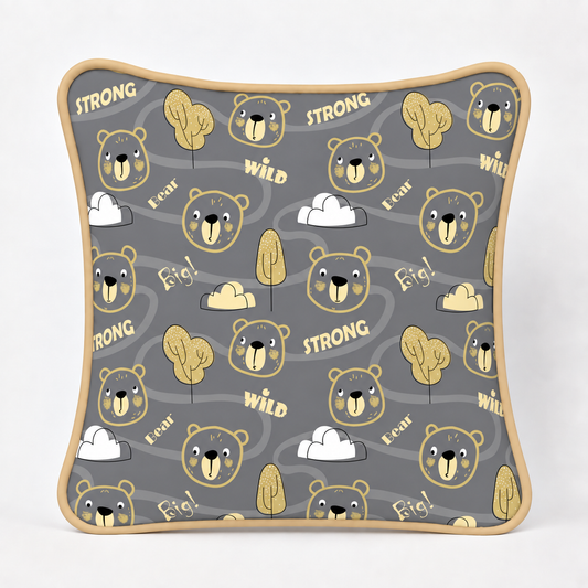Almofada Decorativa 30cm x 30cm Urso Ted c/ Bege