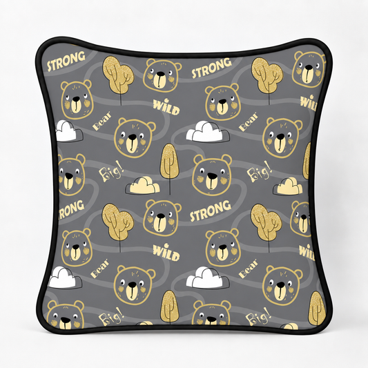 Almofada Decorativa 30cm x 30cm Urso Ted c/ Preto