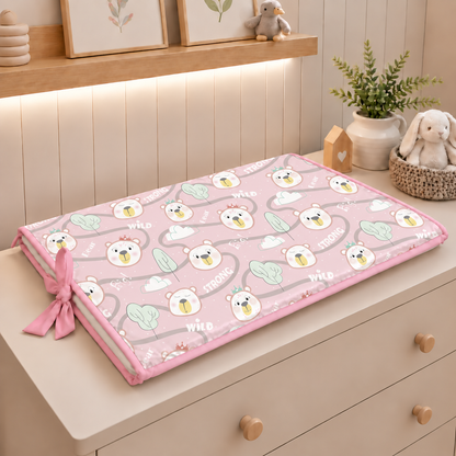 Trocador de Cômoda 70x45x3cm Ursa Rosa