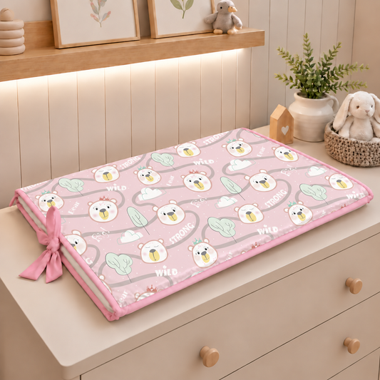 Trocador de Cômoda 70x45x3cm Ursa Rosa