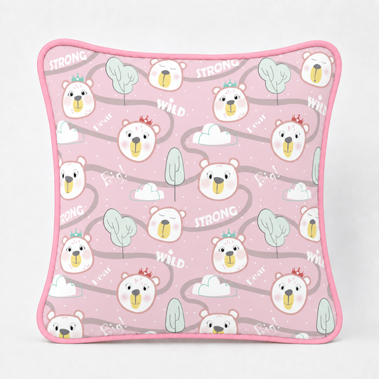 Almofada Decorativa 30cm x 30cm Ursa Rosa