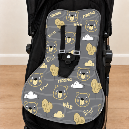 Capa para Carrinho de Bebê Universal Urso Ted c/ Cinza