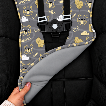 Capa para Carrinho de Bebê Universal Urso Ted c/ Cinza