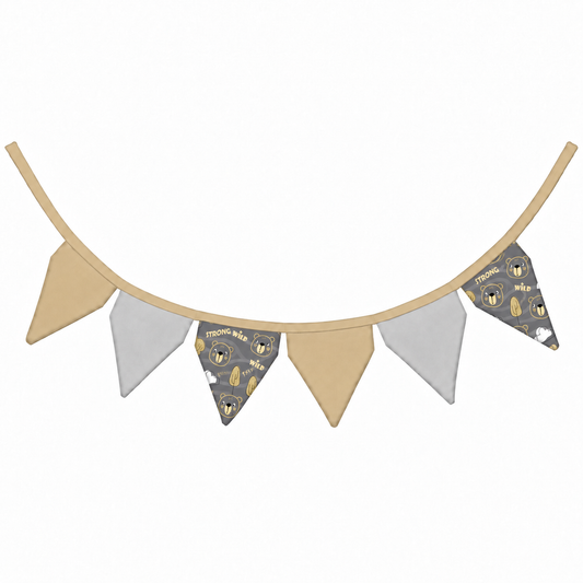 Bandeirinhas Decorativas 2,10m Urso Ted c/ Bege