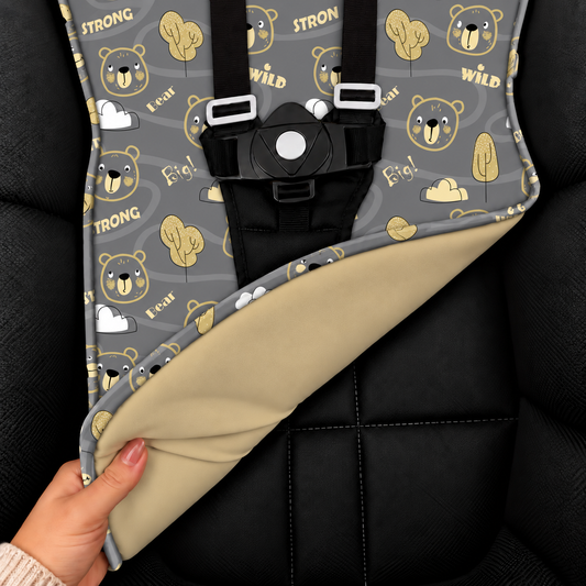 Capa para Carrinho de Bebê Universal Urso Ted c/ Bege