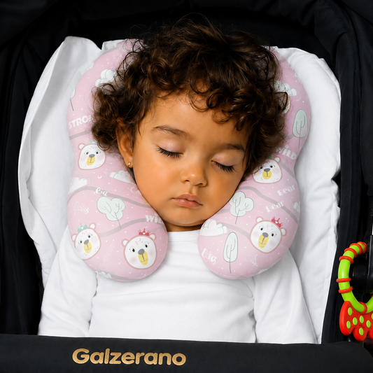Protetor de Pescoço para Bebê Ursa Rosa