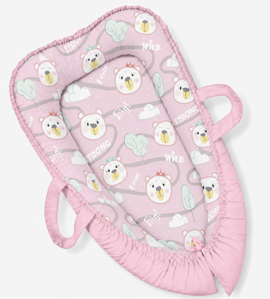 Ninho Redutor Dupla Face Premium Ursa Rosa Verso Rosa