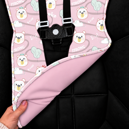Capa para Carrinho de Bebê Universal Ursa Rosa