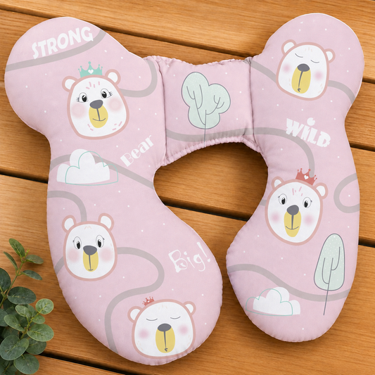 Protetor de Pescoço para Bebê Ursa Rosa