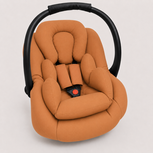 Kit para Bebê Conforto 3 Peças Dupla Face Terracota