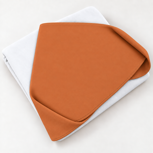 Toalha de Banho com Capuz Forrada Plush Atoalhado Premium 1M x 70cm Terracota