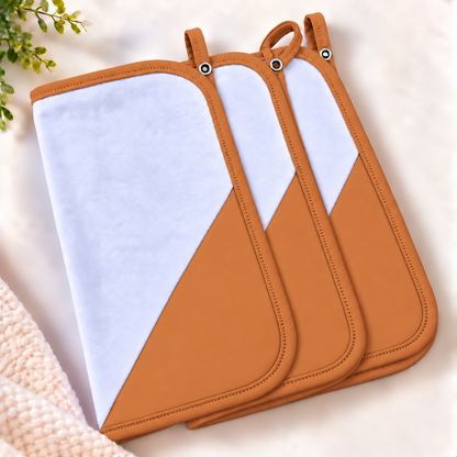 Toalha de Boca Malha Dupla Penteada Premium Terracota | Kit com 3 Unidades