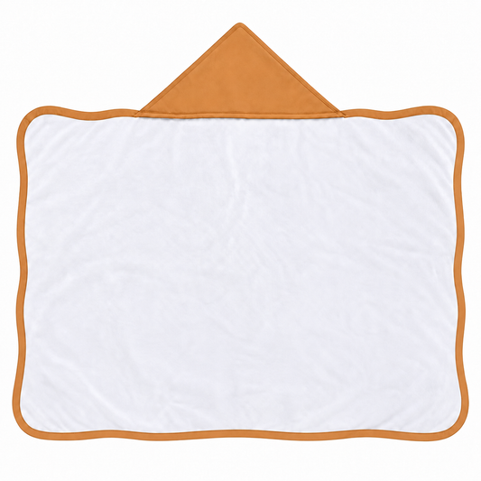 Toalha de Banho com Capuz Forrada Plush Atoalhado Premium 1M x 70cm Terracota