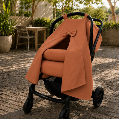 Capota para Bebê Conforto Tenda Dupla Face Terracota