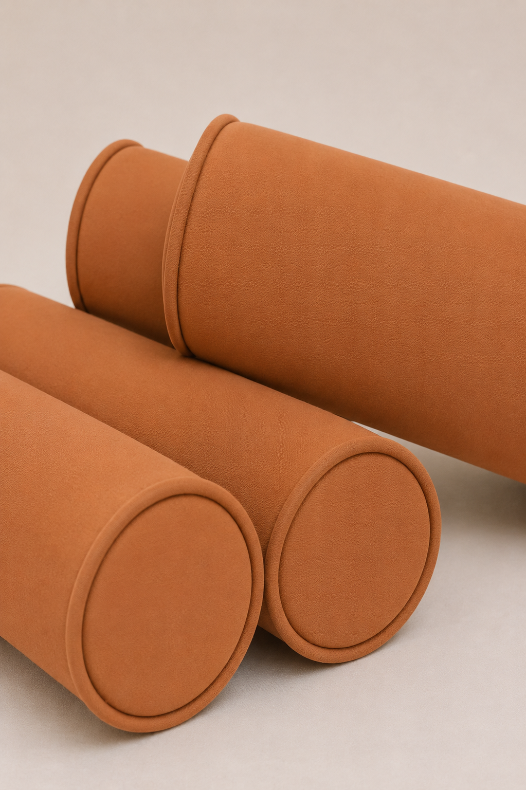 Kit Rolinhos 4 Peças para Cama Casal Terracota