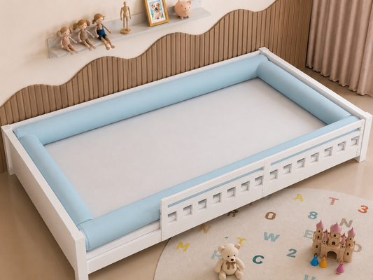 Kit Rolinhos 4 Peças para Cama Casal Azul Turquesa