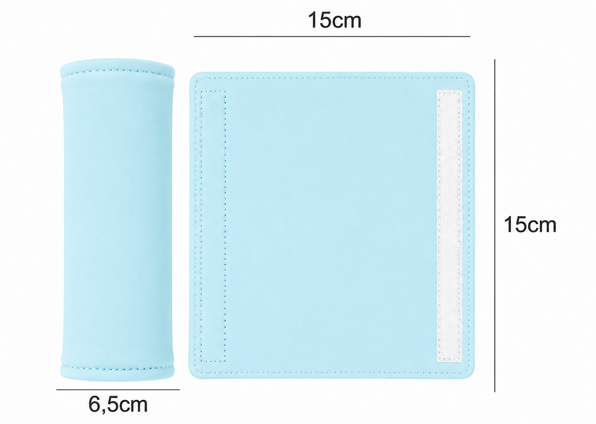 Kit para Bebê Conforto 4 Peças Dupla Face com Capota Tenda Azul Turquesa