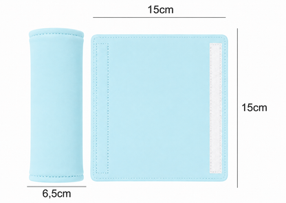 Kit para Bebê Conforto 4 Peças Dupla Face com Capota Tenda Azul Turquesa