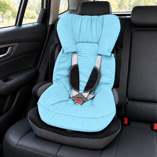 Capa Colchonete para Cadeira de Carro Dupla Face Azul Turquesa