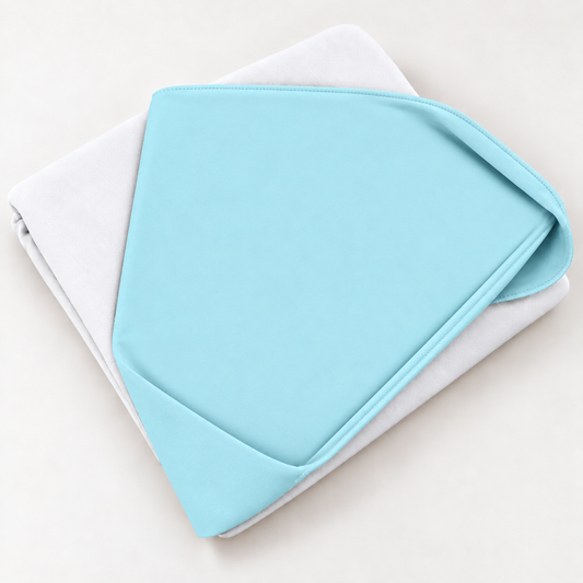 Toalha de Banho com Capuz Forrada Plush Atoalhado Premium 1M x 70cm Azul Turquesa