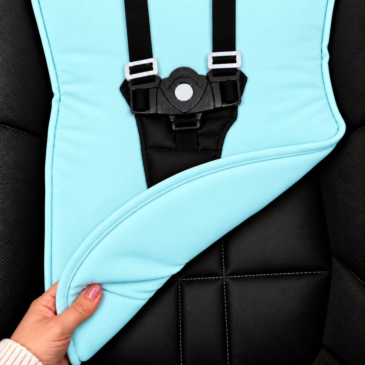 Capa para Carrinho de Bebê Universal Azul Turquesa